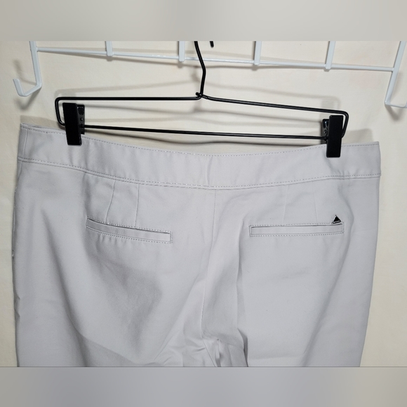 White House Black Market straight leg 14R light gray almost white pants NICE! - Picture 6 of 7